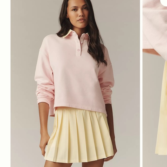 Beach Riot Sport Irina Pleated Mini Skort In yellow